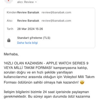 Banabak Kullanılmayan Mail Ve Ödül Kazanımı