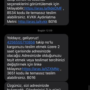 Aras Kargo Nalçacı Şubesi Kargo Sorunu