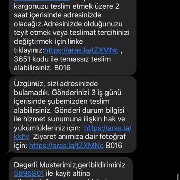 Aras Kargo Nalçacı Şubesi Kargo Sorunu