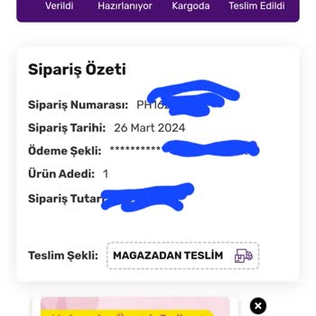 Gratis Mağazadan Teslim Etmiyor