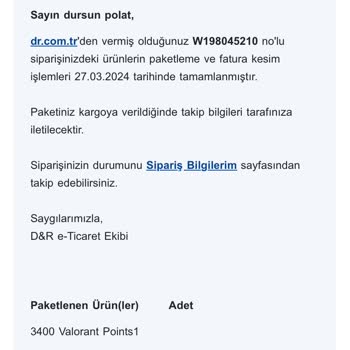 D&R Online Mağaza Sorun Sorun Sorun