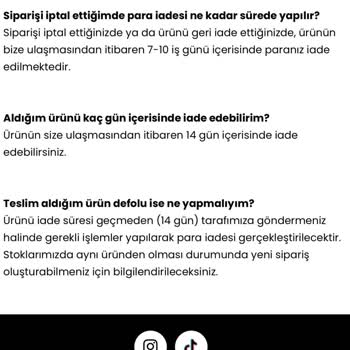 Feruz Design İade Almıyor. 800 Liram Çöp Oldu.