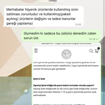 Feruz Design İade Almıyor. 800 Liram Çöp Oldu.