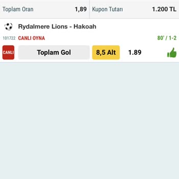 Nesine'nin Skoru Gecikmeli Girmesi İle Yanıltıldım