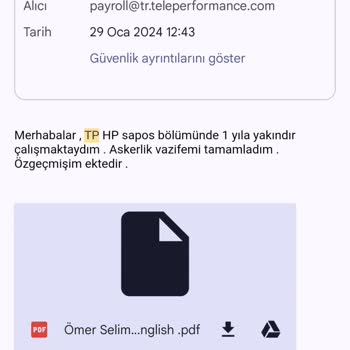 Teleperformance Askerlik Dolayısı İle Çıkışımla Alakalı İlgilenilmedi.