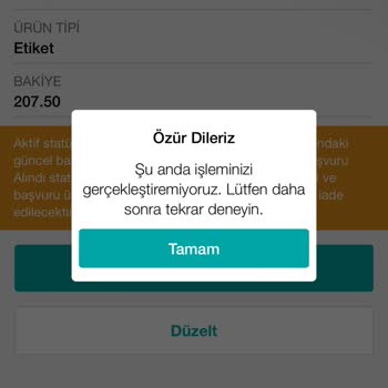Garanti Bankası Mobil Uygulama Yine Hata Veriyor