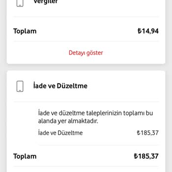 Vodafone Fatura Dışı Ücret Ekliyor