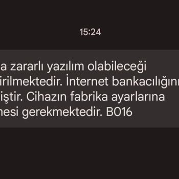 Halkbank Cihazda Zararlı Yazılım Mesajı
