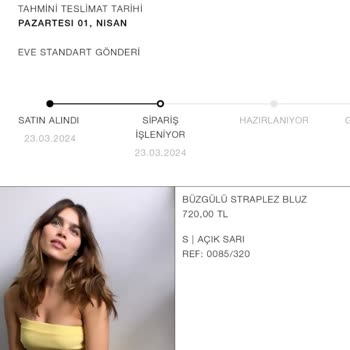 Zara Siparişim Bir Haftadır Sipariş İşleniyor Durumunda