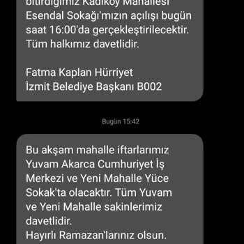 İzmit Belediyesi Kocaeli Belediyesinden Sürekli Mesaj Gelmesi Hakkında