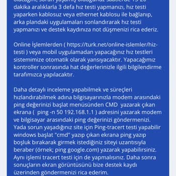 TurkNet İnternet Yetersiz Servis Ve Sağlayıcı Yüzünden Mağdurum