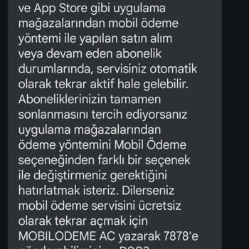 Vodafone Mobil Ödemeyi Kapatmama Rağmen Bilgim Dışında Oluşan Abonelik