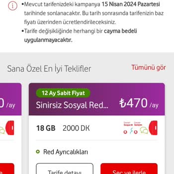 Vodafone Tarife Değişikliği Mağduriyeti