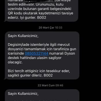 Dyson Değişim Yapacağım Dediği Ürünü Göndermiyor