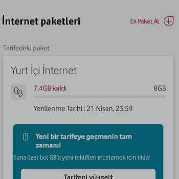 Vodafone Red Tarife Kapatması