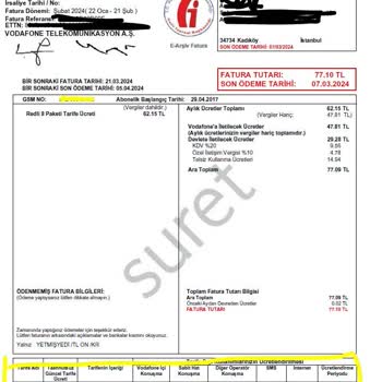 Vodafone Red Tarife Kapatması