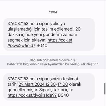 ÇiçekSepeti Verilen Saatte Teslim Edilmeyen Sürpriz Hediyem