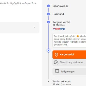 Sürat Kargo Kordelya Şubesi Teslimat Sorunu