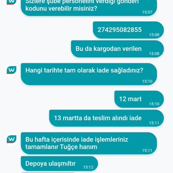 Watsons Para İademi Yapmıyor!