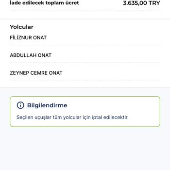 AJet (Anadolu Jet) İadenin Tamamını Yap