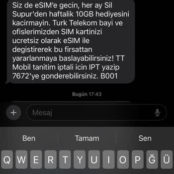 Türk Telekom E-sim Geçiş Ücreti Talep Ediyorlar.