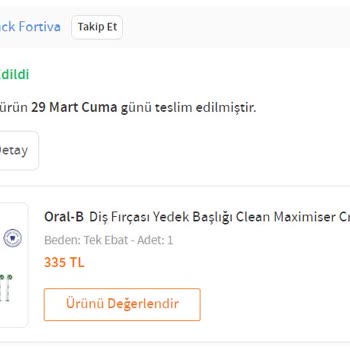 Trendyol Orijinalliği Şüpheli Oral-b Yedek Başlığı