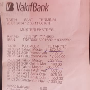 VakıfBank Promosyon Hakkımı Alıkoyan Personel