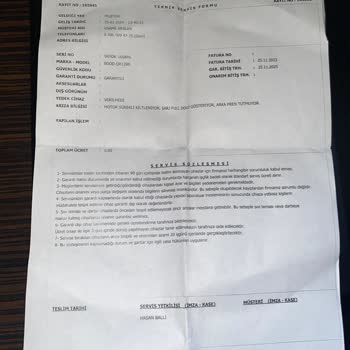 Bood Teknik Arıza Ve Servis Mağduriyeti