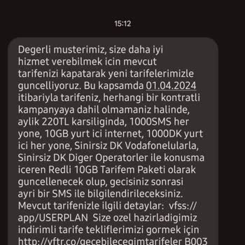 Vodafone "zorla", "rızam Haricinde" Tarifemi Değiştirmeye Çalışıyor