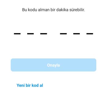 Instagram 6 Haneli Kod Gelmedi