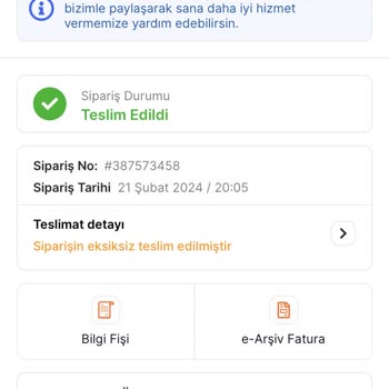 Eksik Teslimat Ve Yine Migros