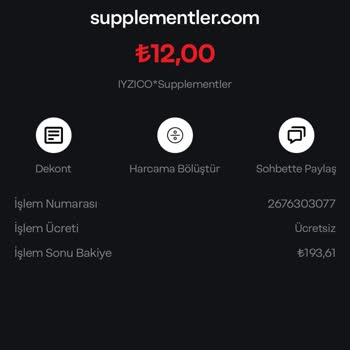 Supplementler Supplementer İzinsiz Para Çekimi