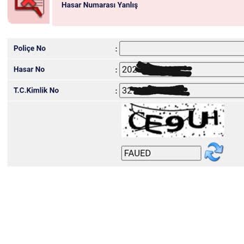 Gulf Sigorta Hasar Takip Edilememektedir