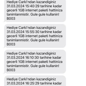 Vodafone Sürekli SMS Gönderiyor
