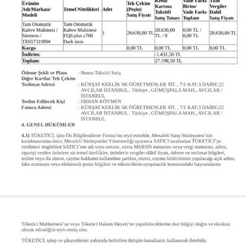 Siemens Ev Aletleri Kahve Makinesi Söyledikleri Gibi Çıkmadı