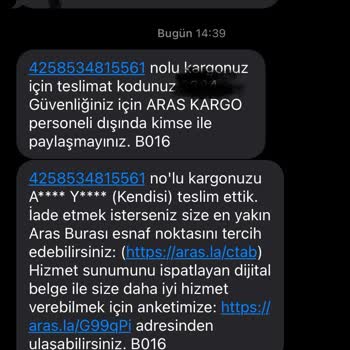 Aras Kargo Teslim Edilmeyen Kargo