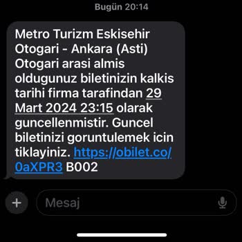 Metro Turizm'de Beklenmedik Gecikme Ve İletişim Sorunu
