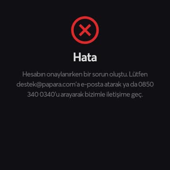 Papara Kimlik Doğrulama Hatası