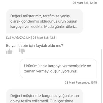 Lvs Hepsiburada İade Talebi