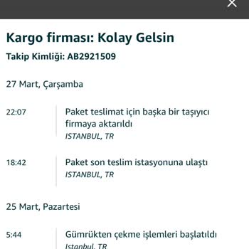 Kolay Gelsin Kargomu Sisteme İşlemiyor