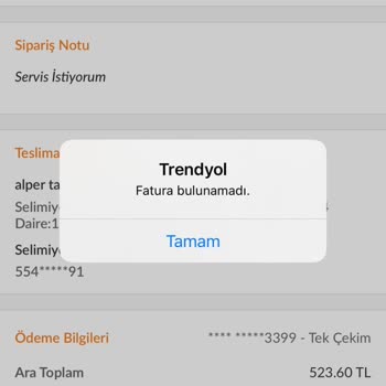 Trendyol GO Yemek Siparişimin Eksik Gelmesi Ve Yardım Edilmemesi