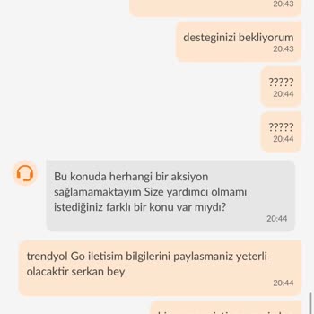 Trendyol GO Yemek Siparişimin Eksik Gelmesi Ve Yardım Edilmemesi