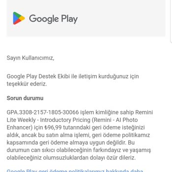 Remini Üyelik Şikayeti Param Boşa Gitti