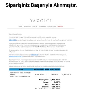 Yargıcı Siparişin Ödemesinin Alınması Ve Ürün Tedariği Yapılmaması