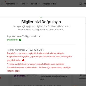 Hepsiburada Satıcı Paneli Girişi