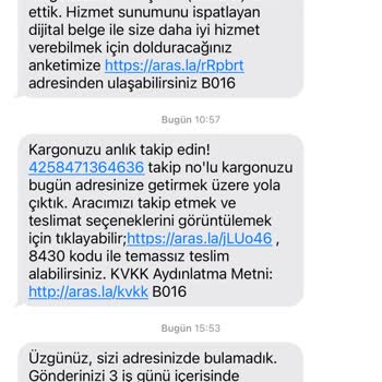 Aras Kargo Adreste Bulunamadınız Yalanı