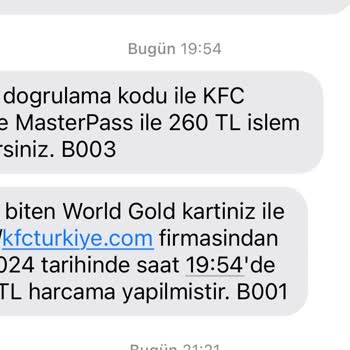 KFC Siparişim Gelmemesine Rağmen Param Gitti.
