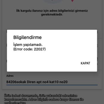 Sahibinden İlan Veremiyorum Yardıma İhtiyacım Var