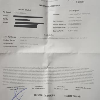 Teknosa Arızalı Fakir Türk Kahve Makinesini İade Almadı