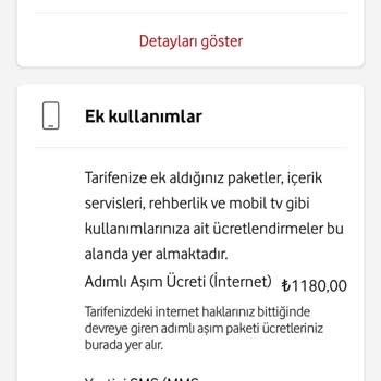 Vodafone Bilgim Dışında 1500 TL Aşım Ücreti Ödetiyor!